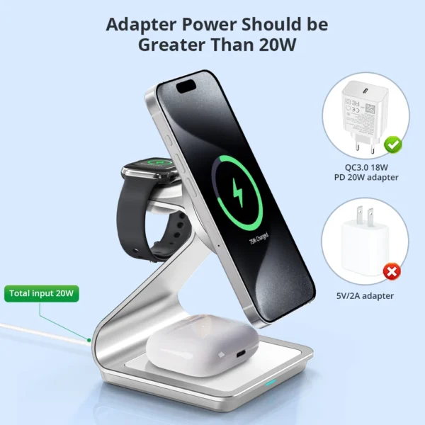 Bonola Magnetic 3 in 1 Wireless Charger for iPhone - Image 6