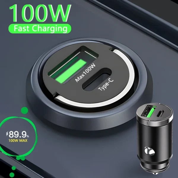 Mini Car Charger Lighter Fast Charging for iPhone