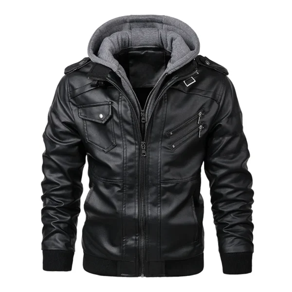 Men's Leather Jackets Autumn Casual Motorcycle