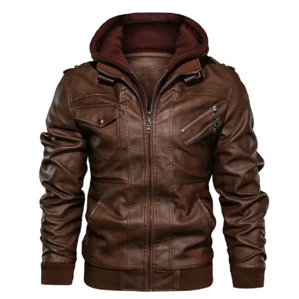 Men's Leather Jackets Autumn Casual Motorcycle - Image 3