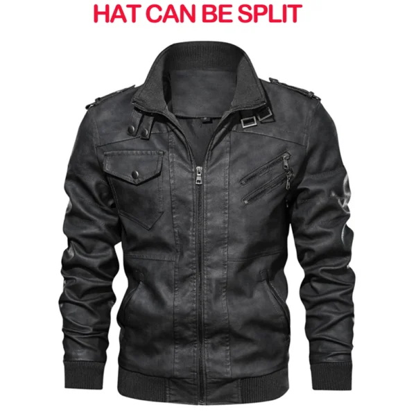 Men's Leather Jackets Autumn Casual Motorcycle - Image 2