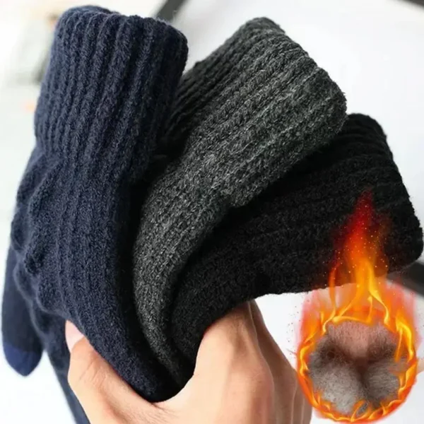 New Men's Warm Full Finger Gloves Winter - Image 5