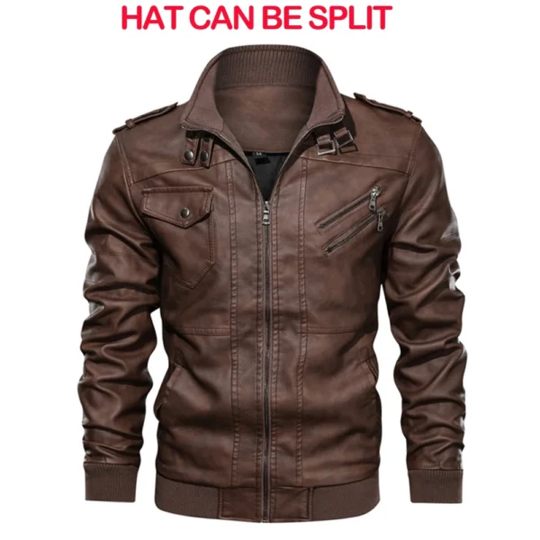 Men's Leather Jackets Autumn Casual Motorcycle - Image 4