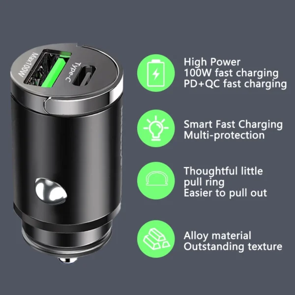 Mini Car Charger Lighter Fast Charging for iPhone - Image 5