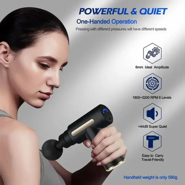 Portable Fascia Gun Deep Tissue Massage Mini Lightweight and Adjustable Speed Massage - Image 2