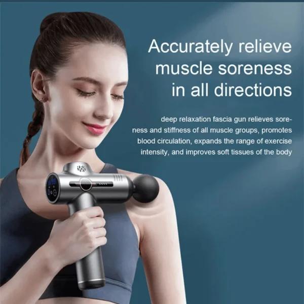 Portable Fascia Gun Vibration Massage Gun For Body Neck Back Deep Muscle Relaxation Fitness Slimming One Head - Image 2